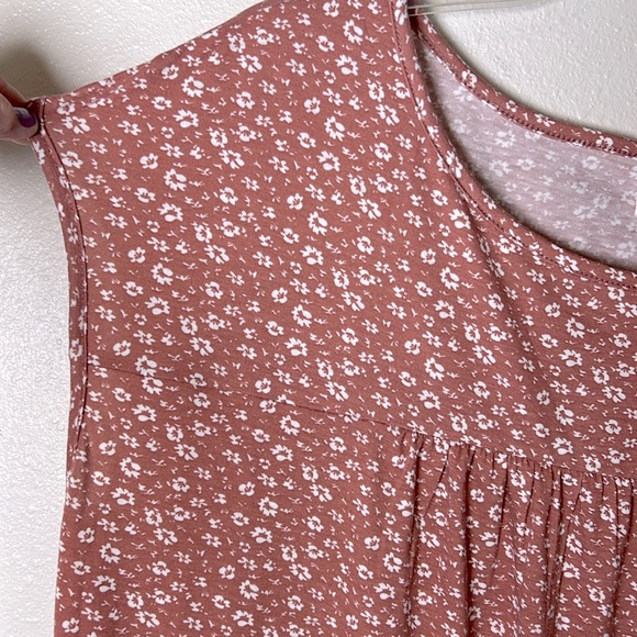 SIMPLE Suzanne Betro Ditsy Floral NEW Boat Neck Cap Sleeve Top Stretch Comfy 1X - Picture 7 of 13